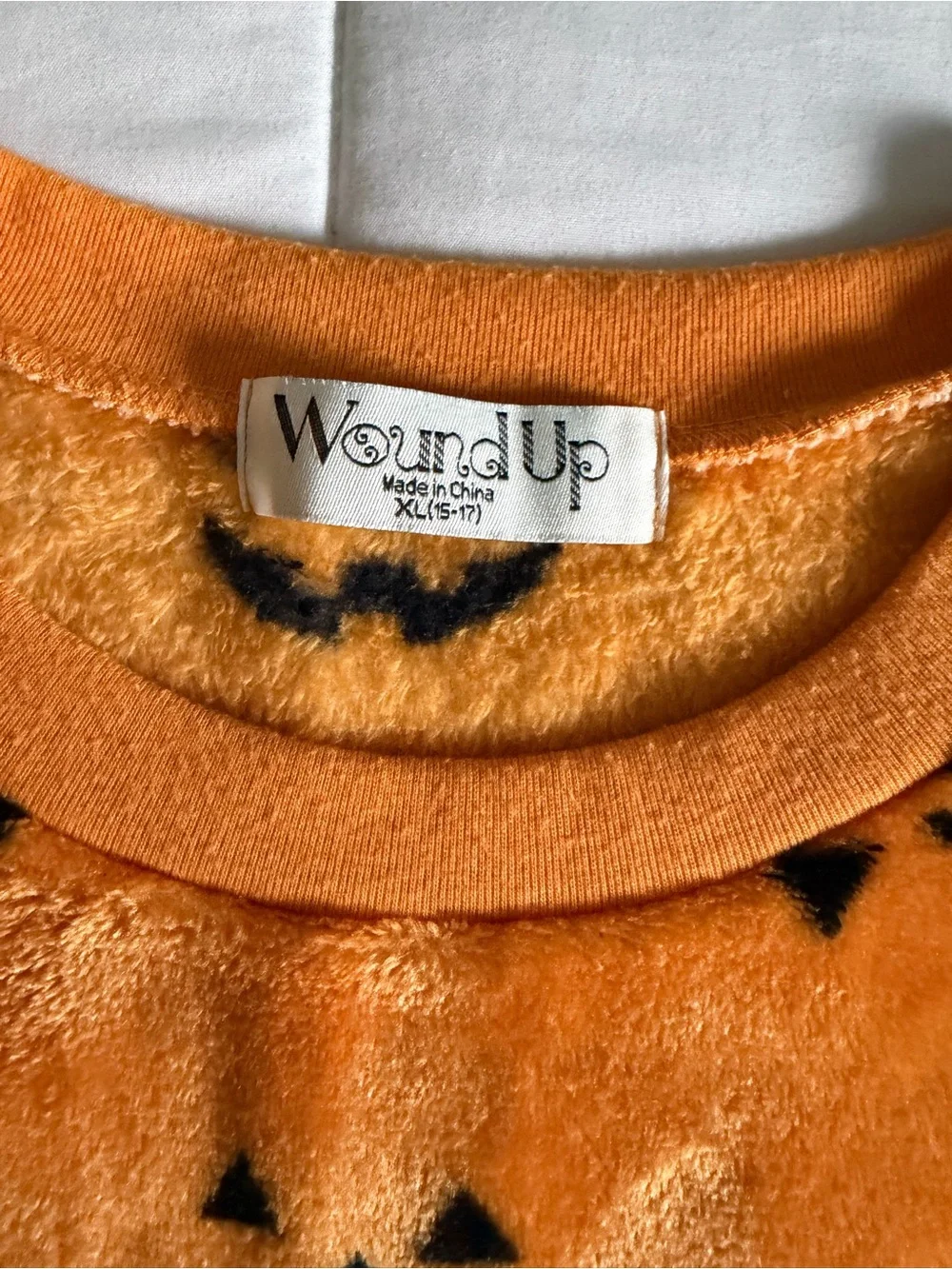 Orange Halloween Jack-O-Lantern Soft Fleece Sweater - XL
